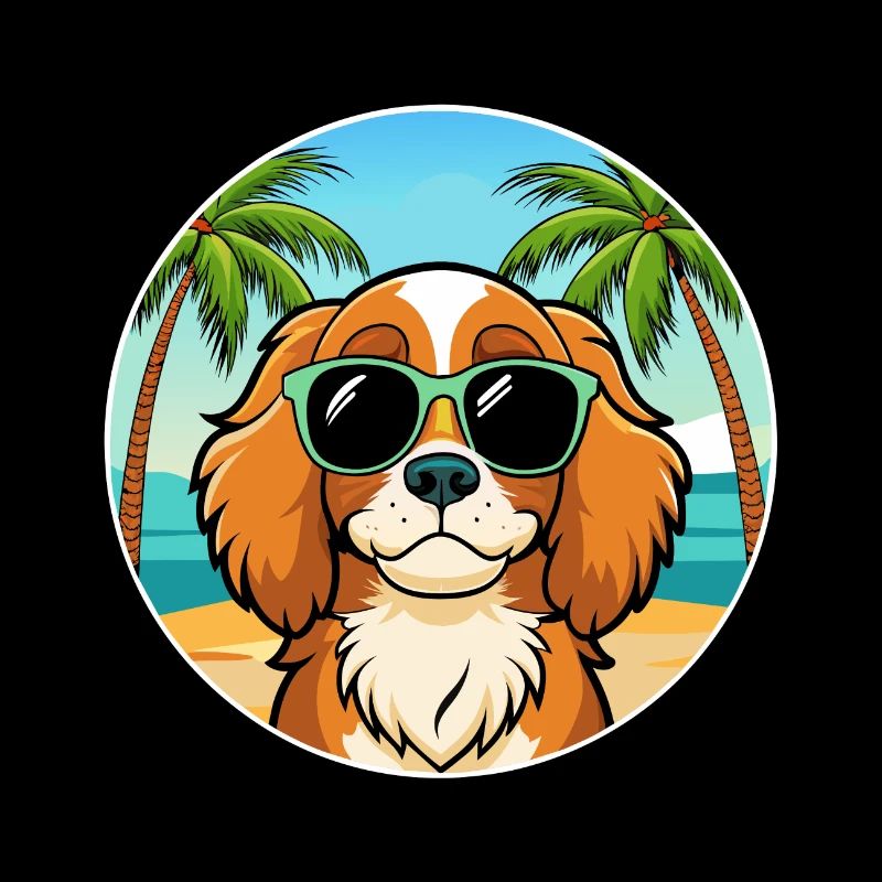 Cavalier King Charles Spaniel Hunderasse Karikatur