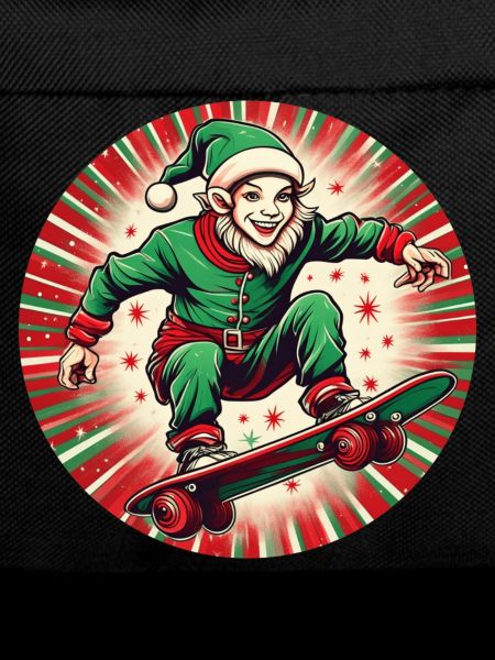 Christmas Elf Skateboarding