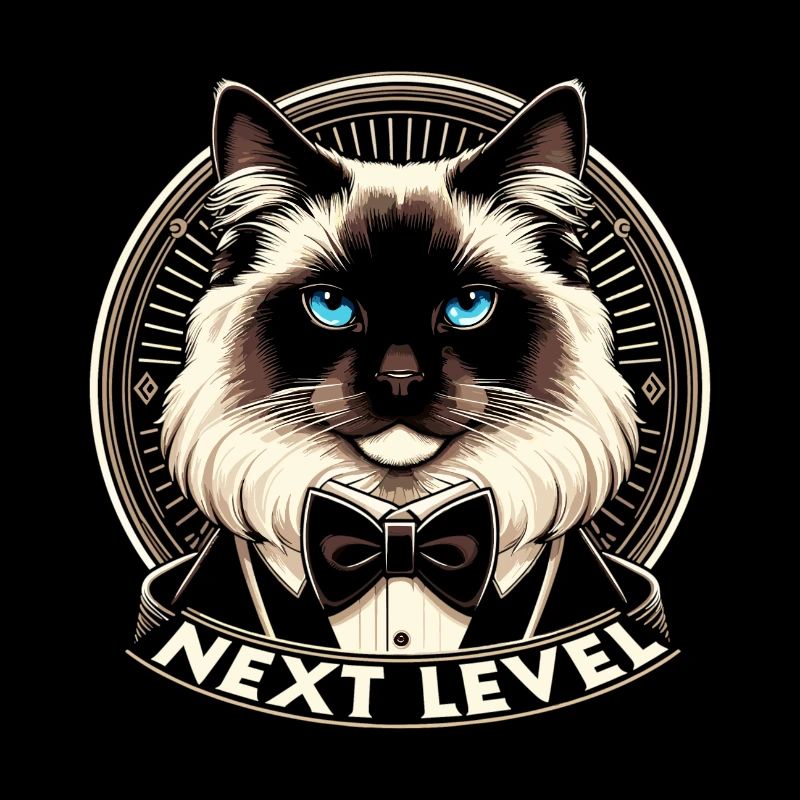 Chat Sacré de Birmanie Chat de Birmanie Cadeau de smoking