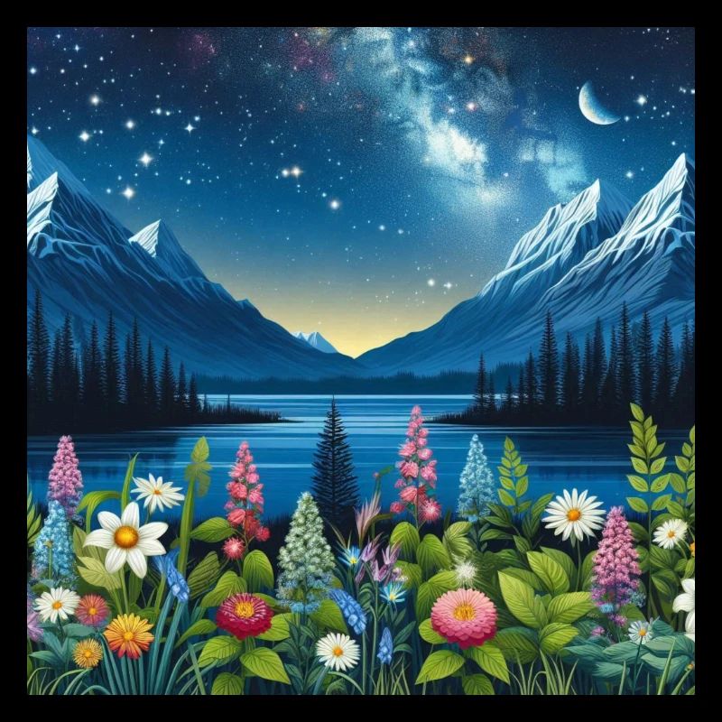 Starry Night on Alpine Garden