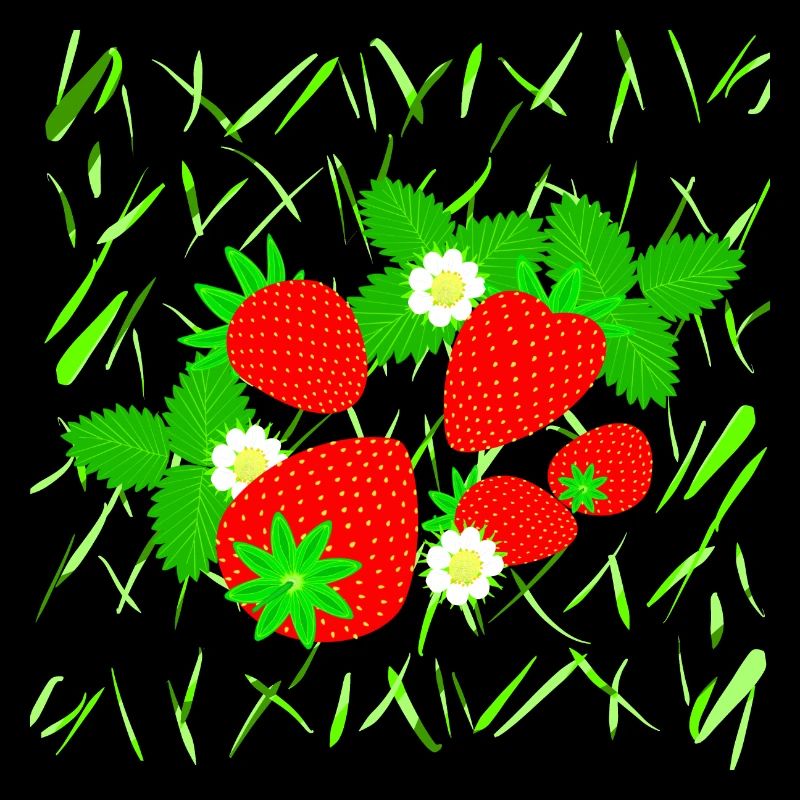 Strawberries in different sizes