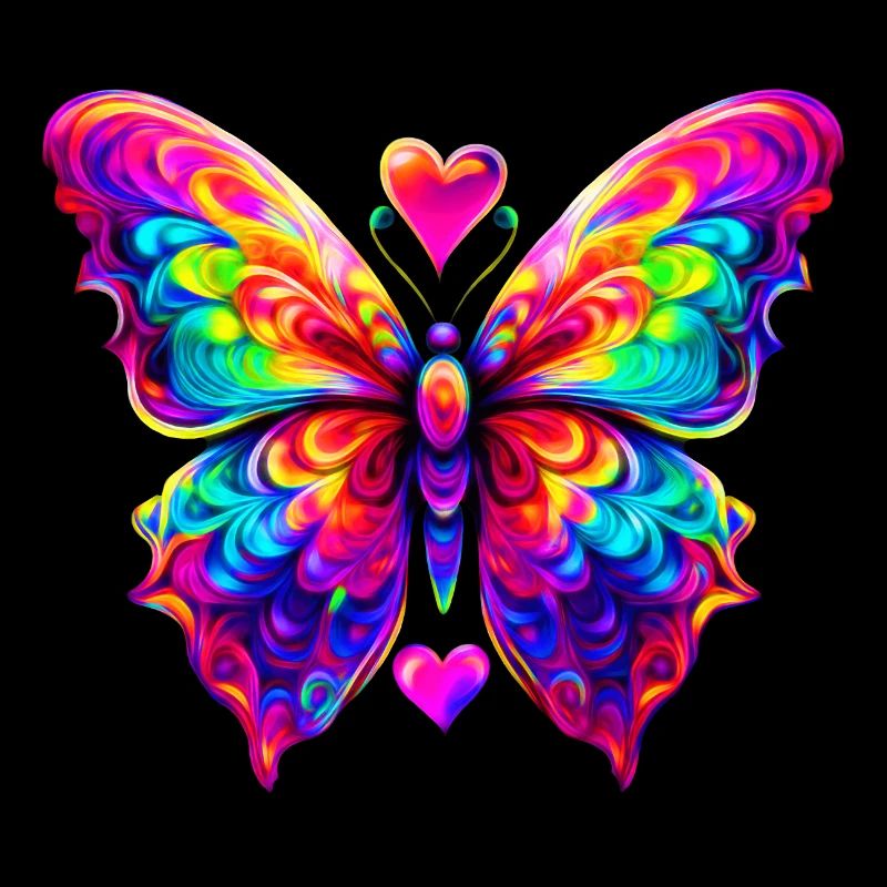 Colorful Psychedelic Butterfly