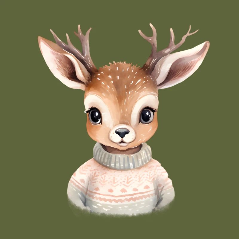 Kuscheliges Reh im Winterpullover