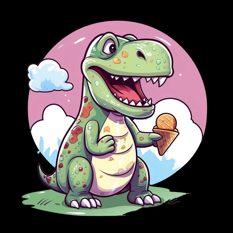 Dino isst Eis