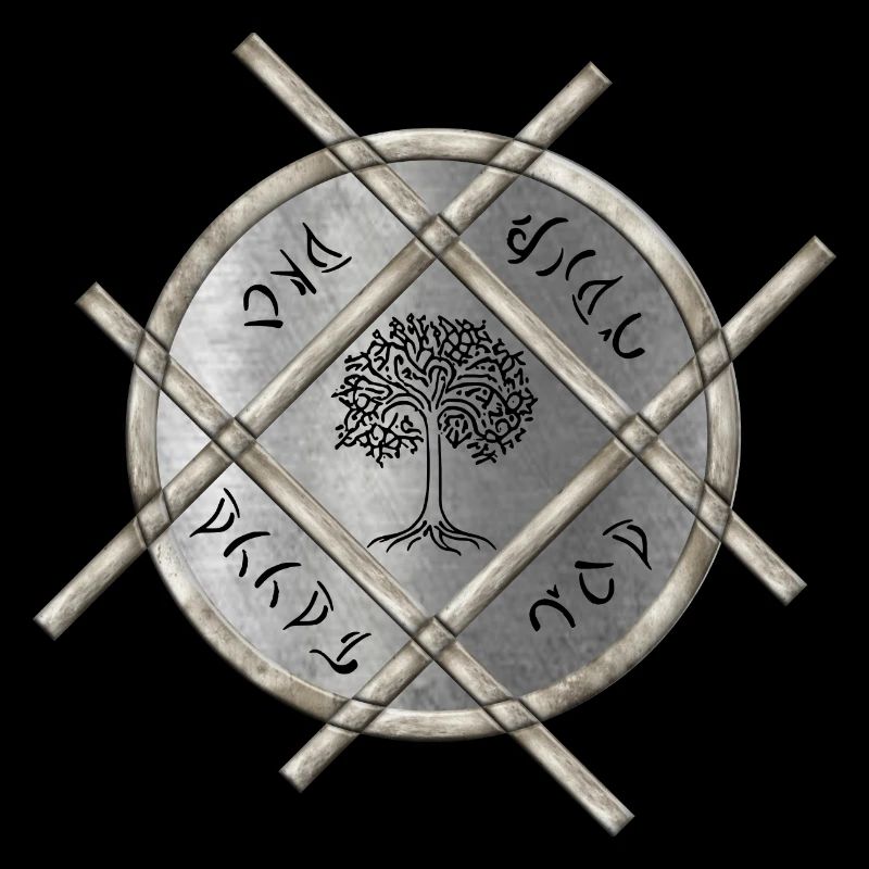 Symbolic silver medallion