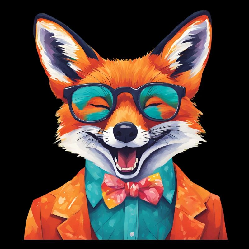 Vibrant Fox in Stylish Attire