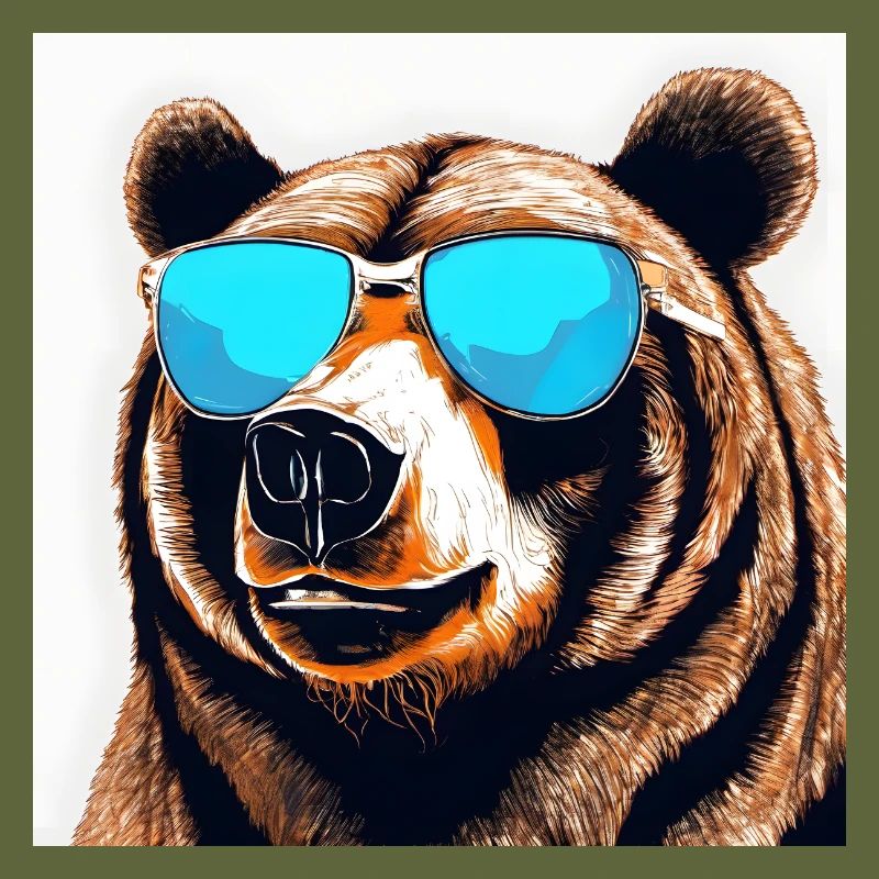Bear with Sunglasses Pop Art
