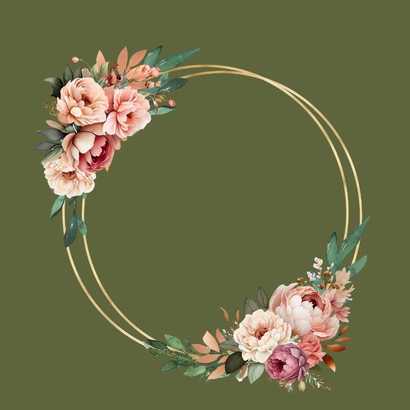 Rustic flower wreath, customizable