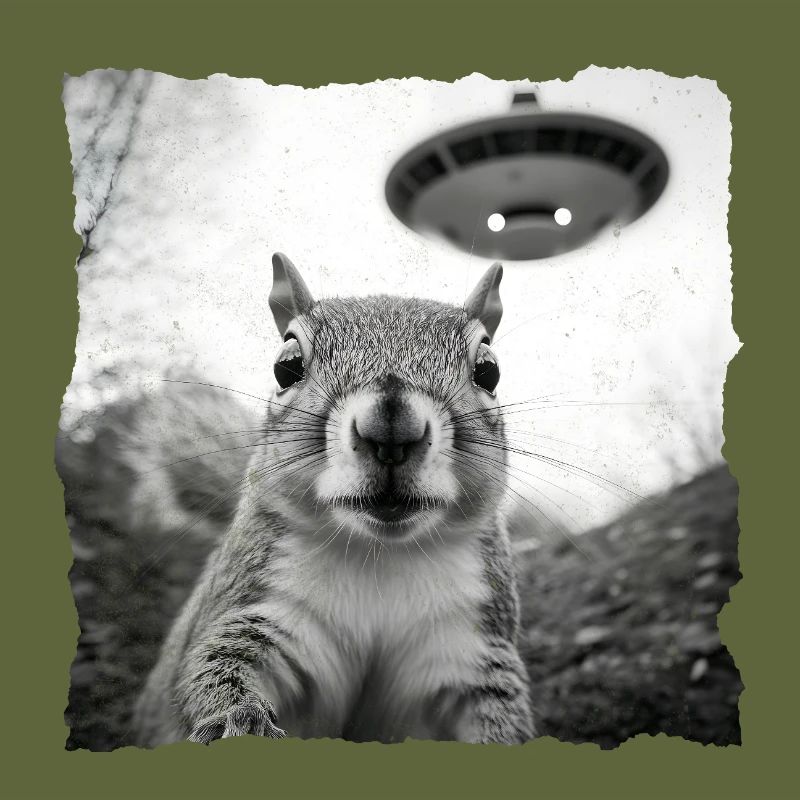 Alien Eichhörnchen Begegnung – Lustiges Sci-Fi