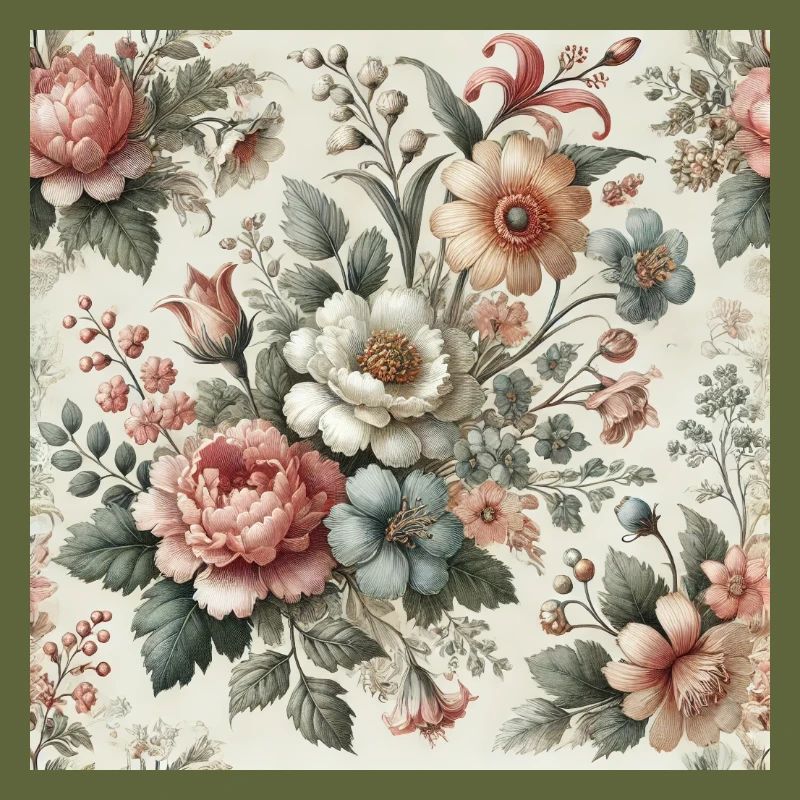 Vintager Blumengarten Ornament