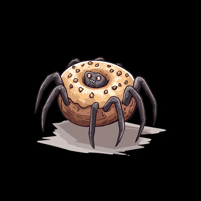 Donut Spider Funny Creative Motif