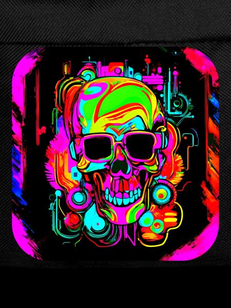 Neon Style Schädel Leuchtreklame Glow