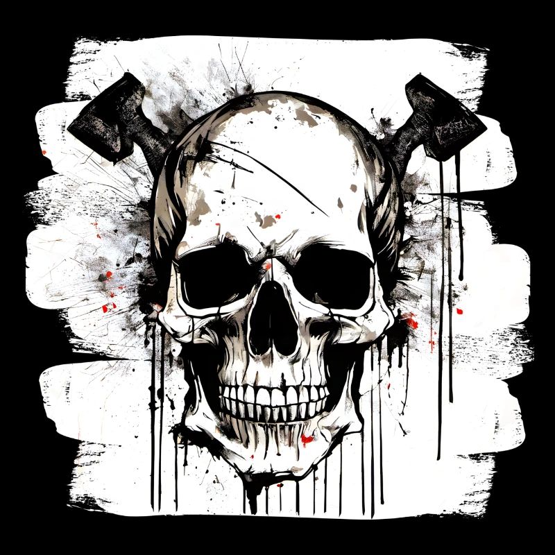 Skull Rocker Heavy Metal Tattoo