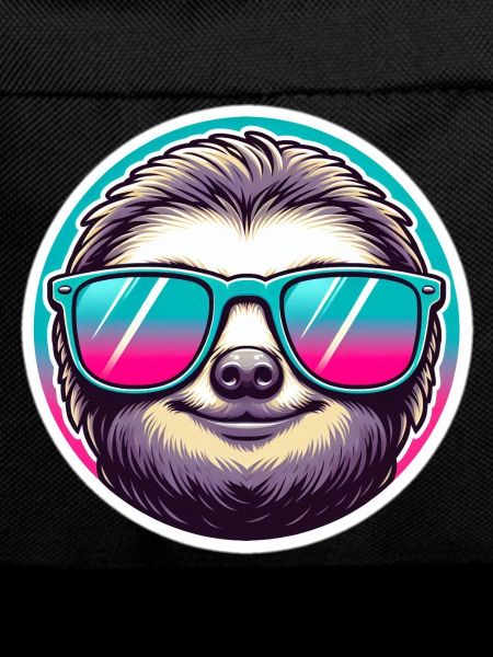 Sloth with sunglasses in pastel