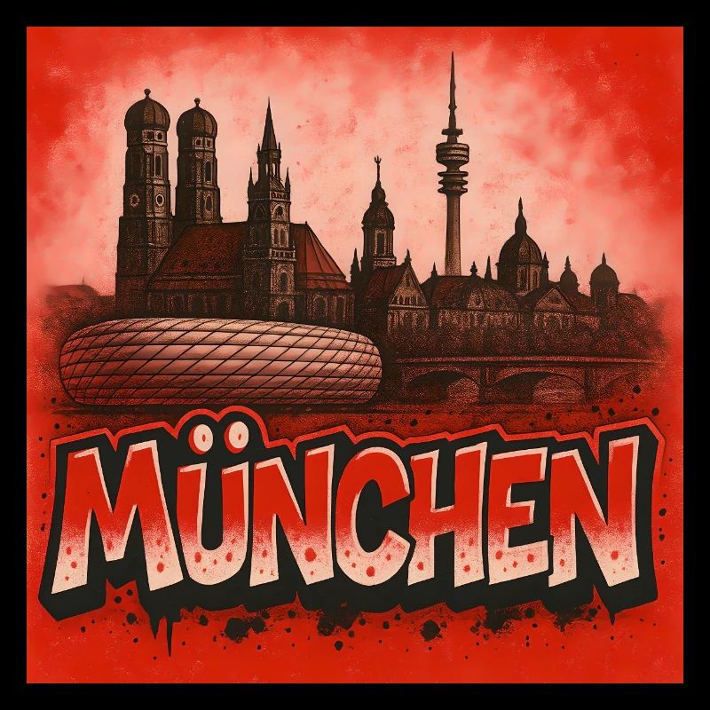 Muenchen in Graffiti Stil