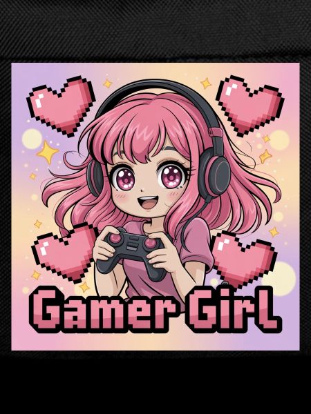 Pixel Art Gamer Mädchen Illustration