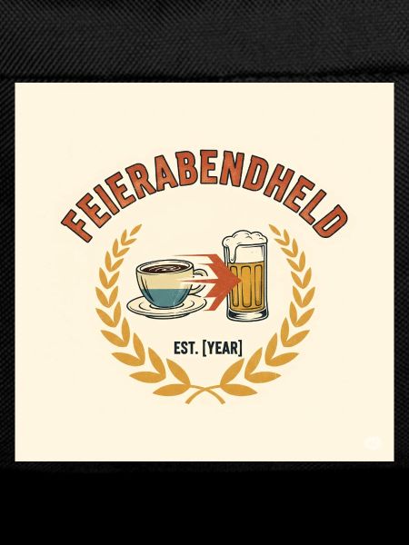 Feierabendheld Kaffeetasse & Bierglas Design