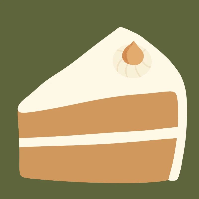 Nut Cake Slice Design