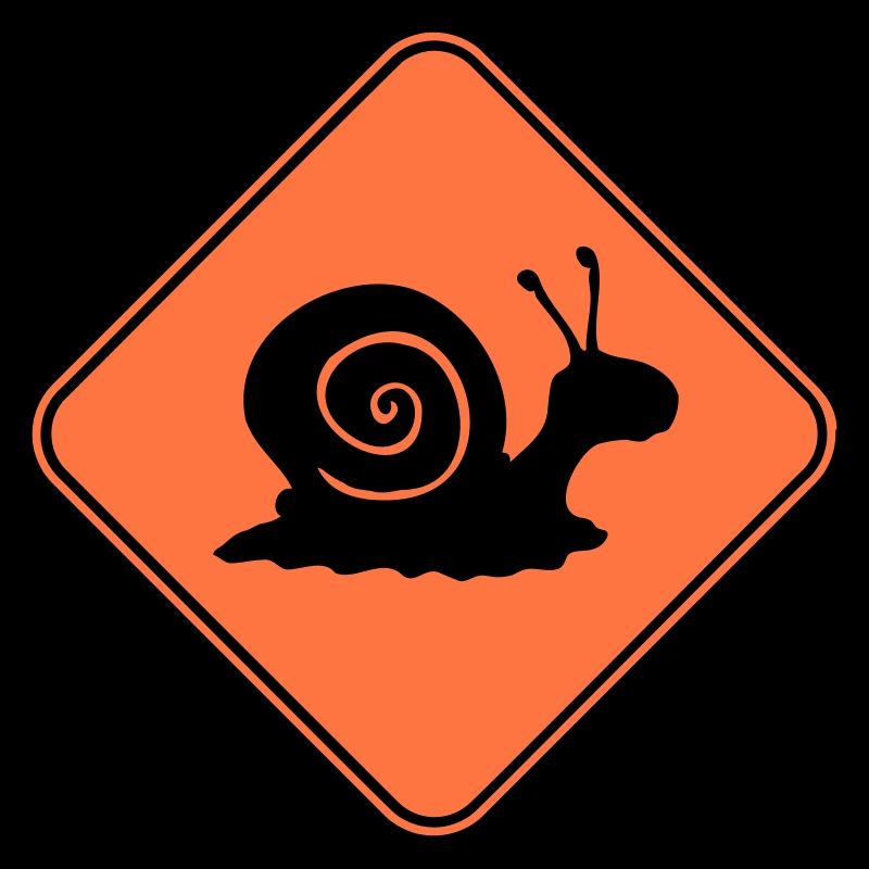 Snail Danger Caution Sign Warning