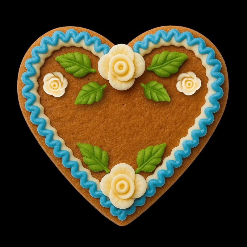 Herzhaftes Lebkuchenherz mit Zuckerguss