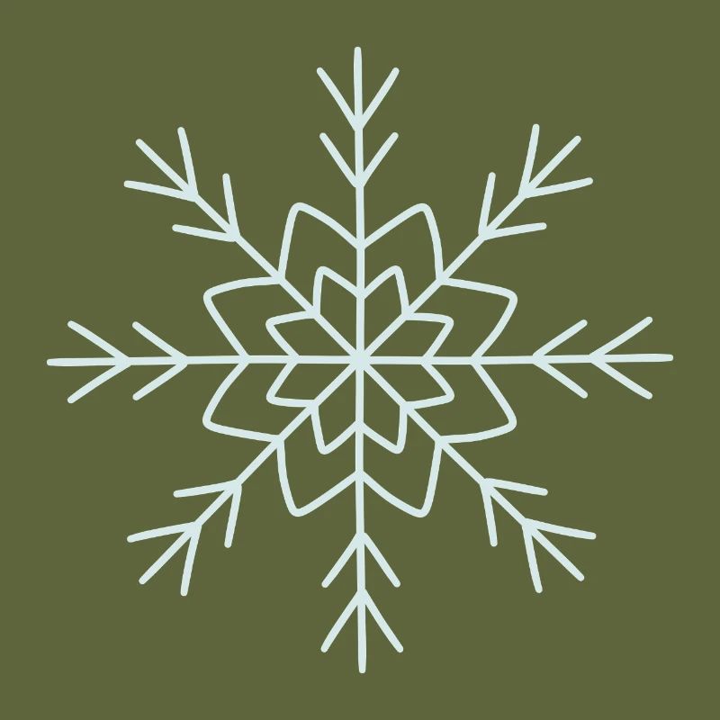 Intricate Snowflake Line Art Design