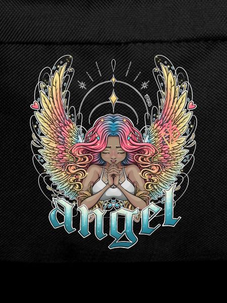 Celestial Angel with Multicoloured Wings