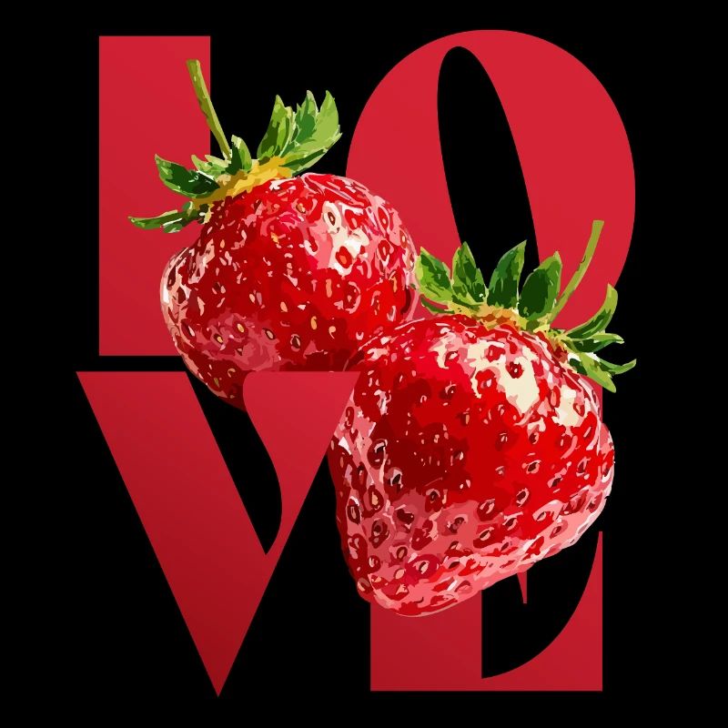 Erdbeere Liebe Illustration