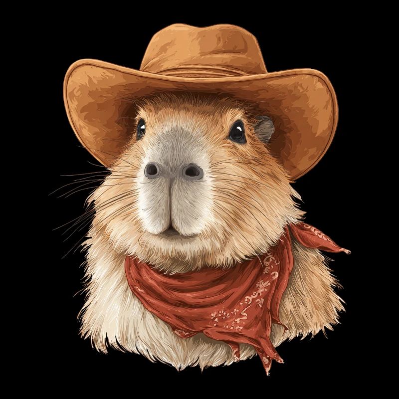 Cool Capybara Cowboy Hut