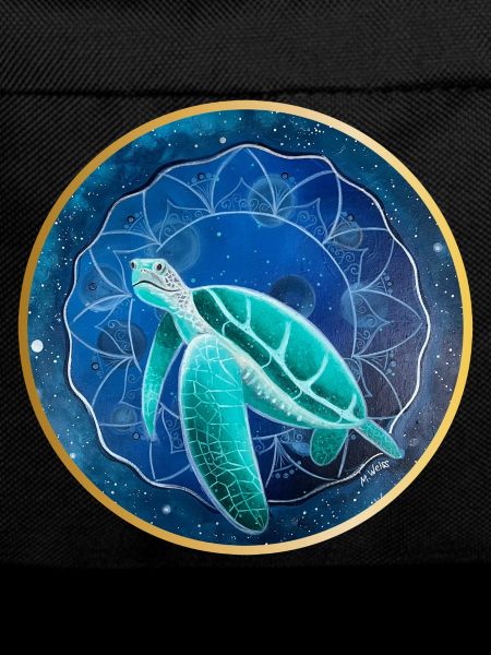 Galactic Sea Turtle Illustration