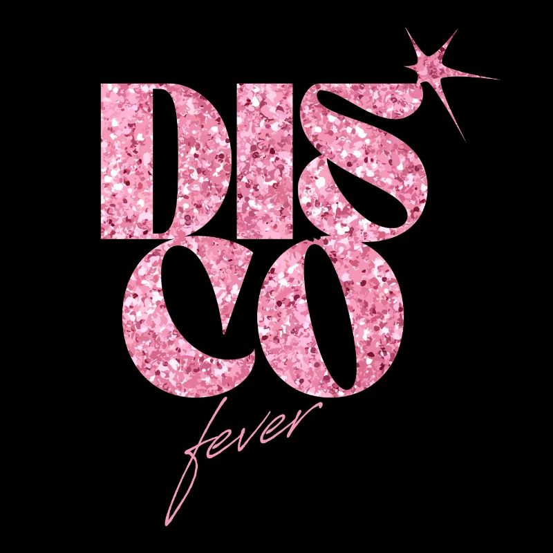 Funkelndes Glitzer Disco Fever Forever Design