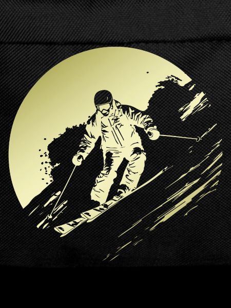 Ski Fahren Skiing Silhouette