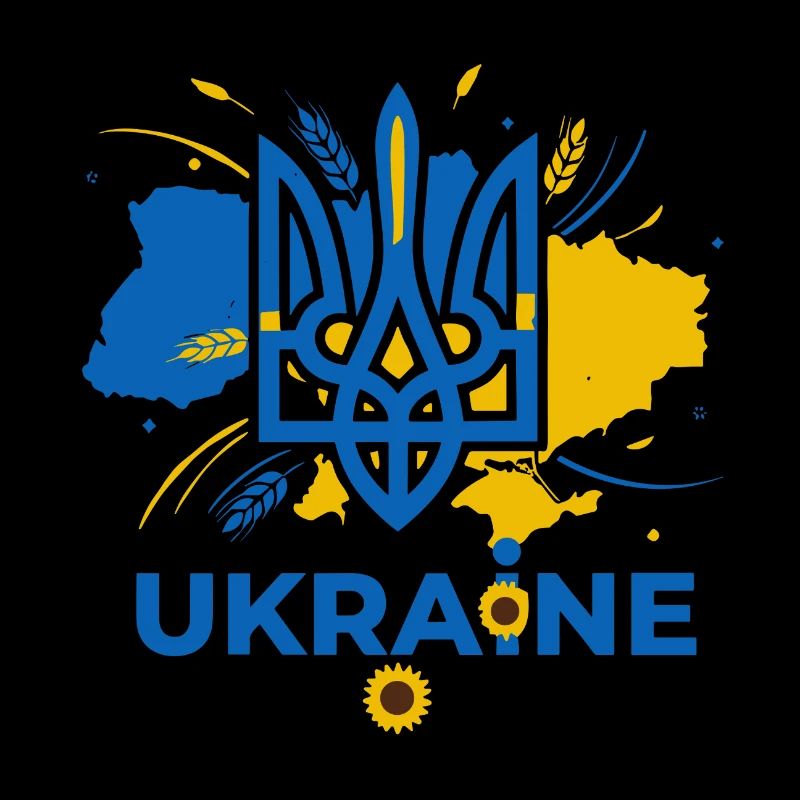 Blue Trident Ukraine Emblem