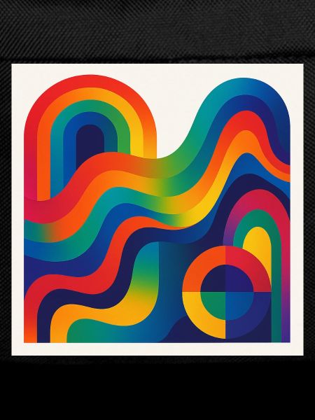 Regenbogenwellen Farbkunst