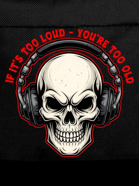 Skull with Headphones Bold Graphic Design 