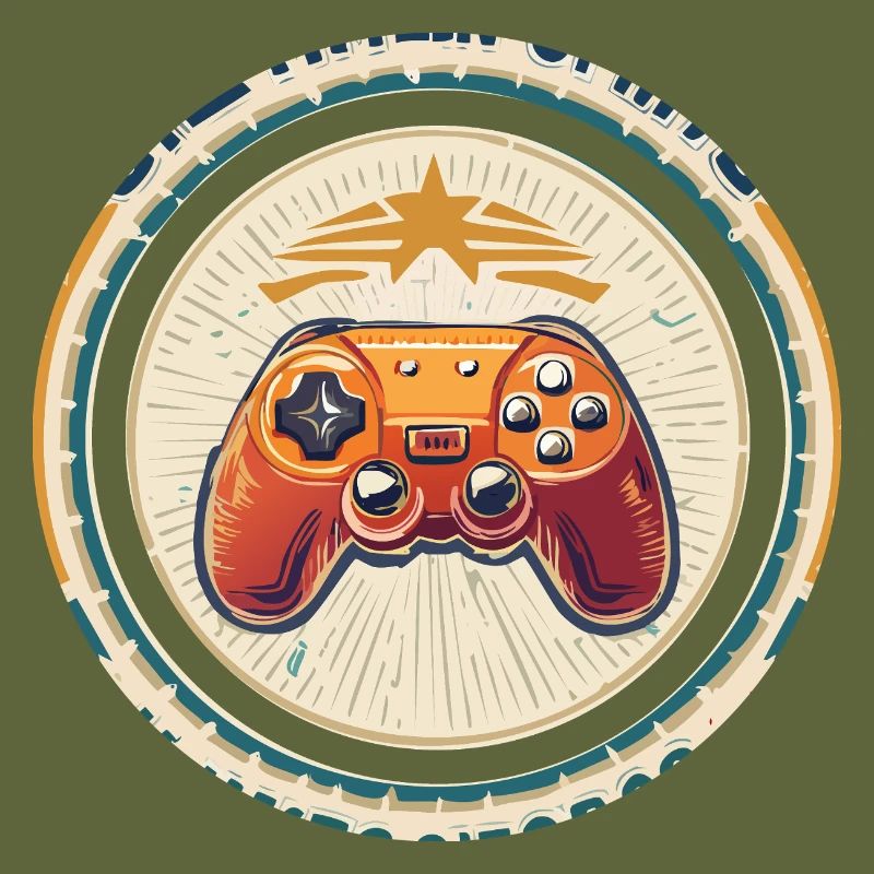 Retro Game Controller Badge