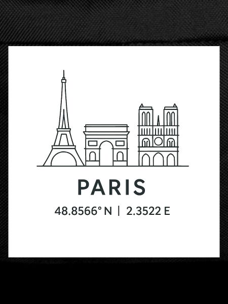 Paris Line Art Silhouette Landmark