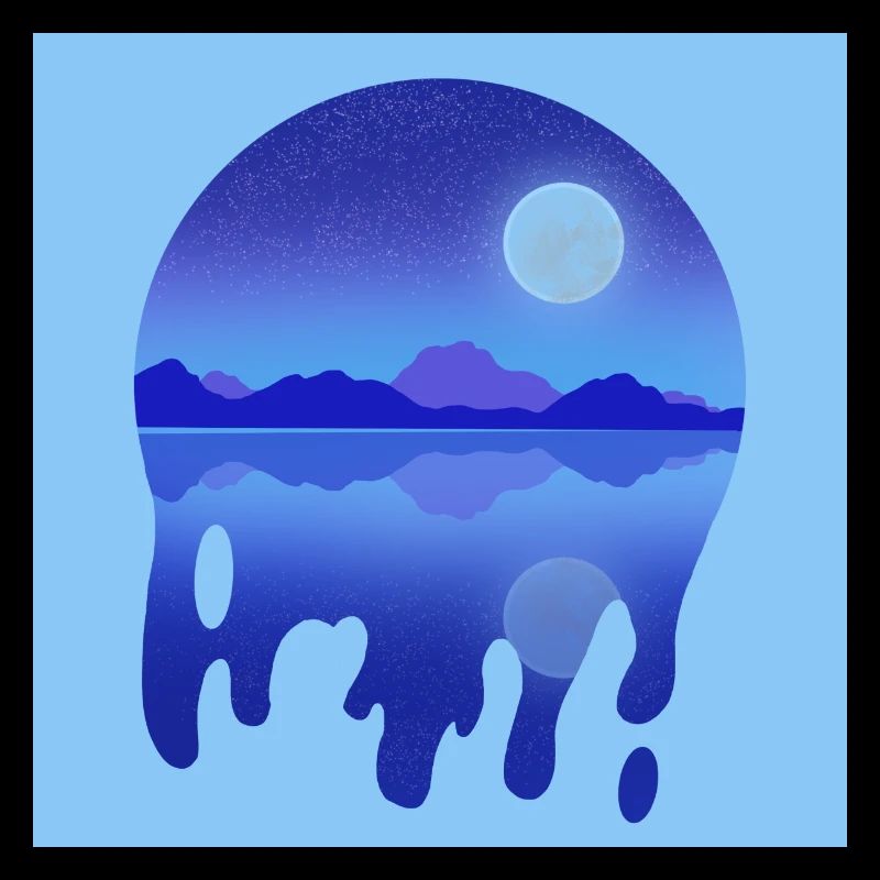 Night-time lake