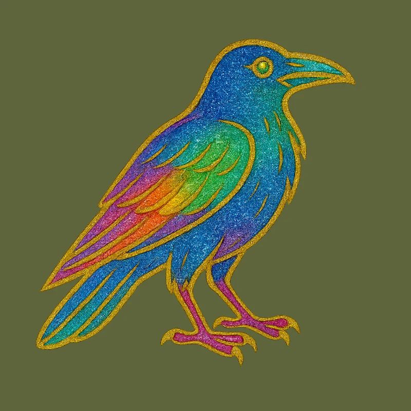 Regenbogenrabe Patchdesign
