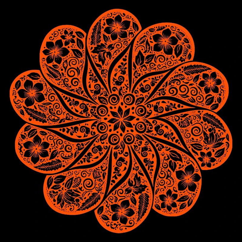 Sweat à capuche floral Batik Mandala dans le style rétro boho