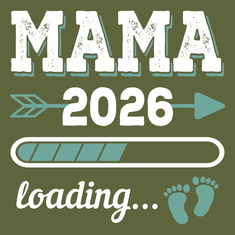 Mama 2026 Loading Werdender Mutter Geschenkidee