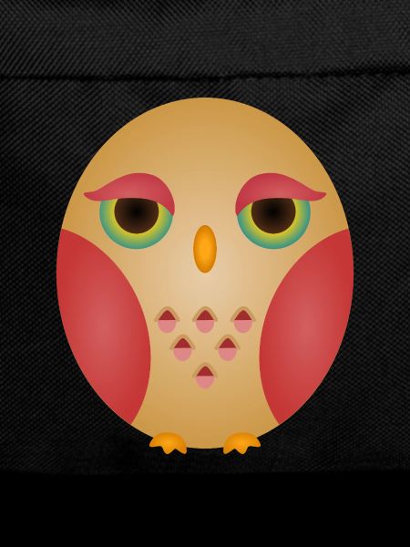 Gradient Owl Face in Cozy Tones