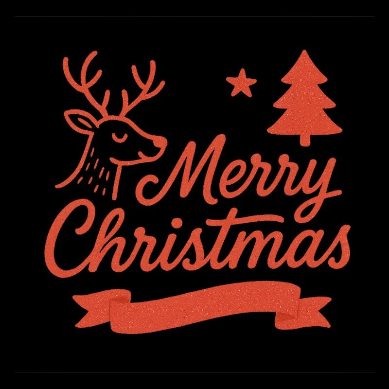 Merry Christmas Hirsch Motiv