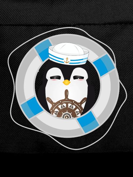 Penguin Captain – Maritime Seafarer Motif