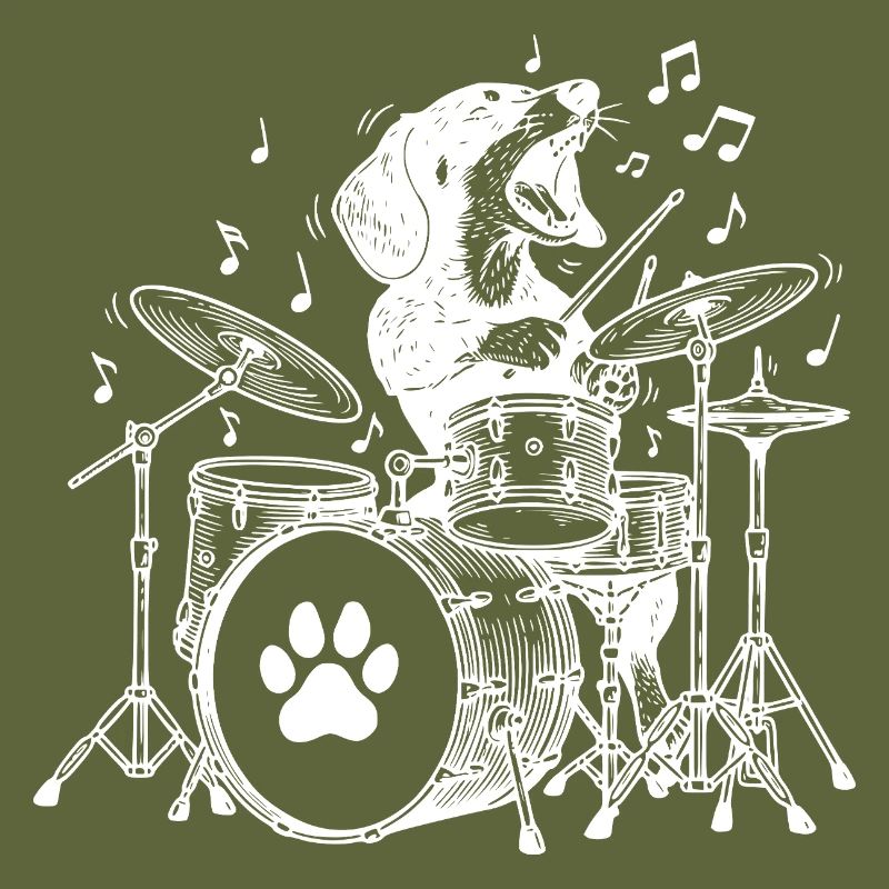 Musical Dachshund Drummer