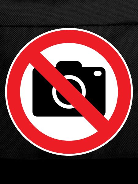 Photography prohibited, prohibition signs
