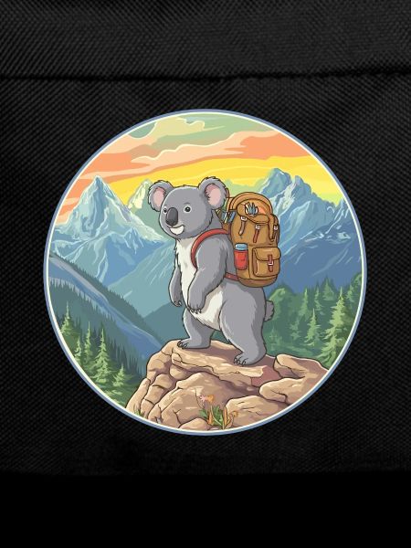 Niedliches Koala-Wandern Camping Bergabenteuer