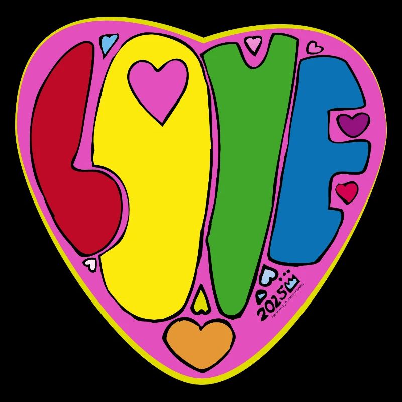 Liebe Popart Herzdesign 2025