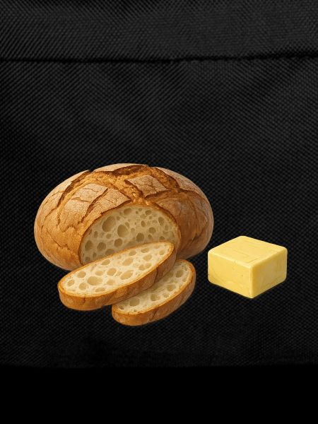 Loaf of bread and butter