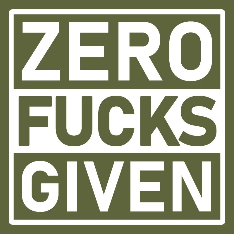 Zero Fucks Given Warning Label
