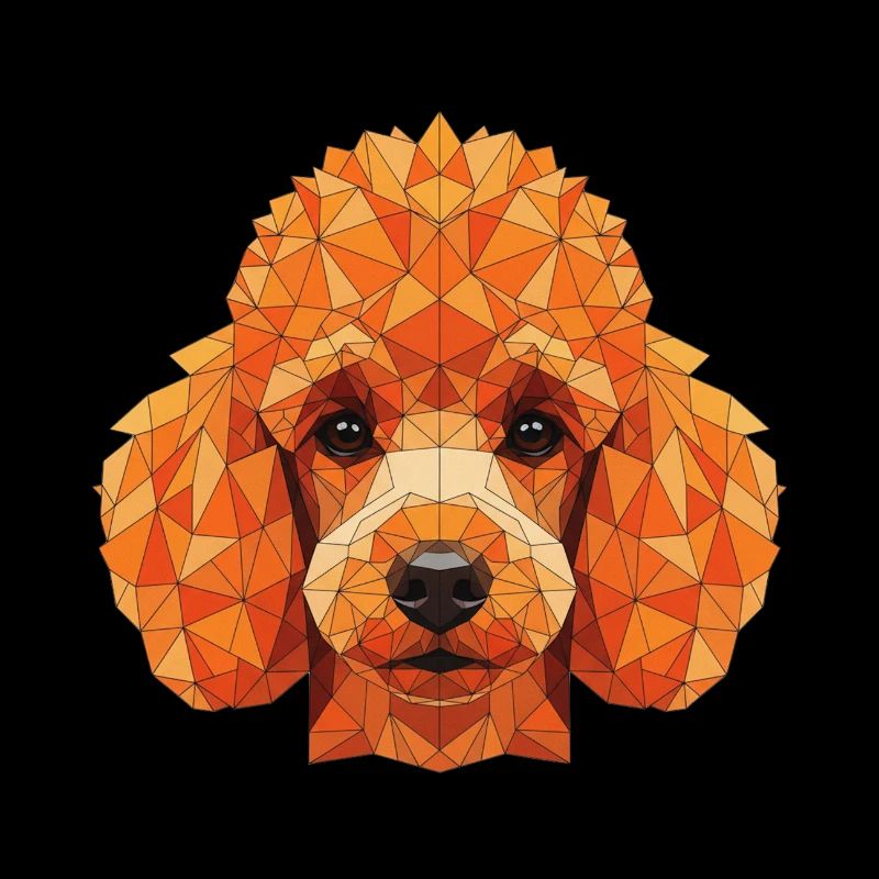 Orange Geometric Poodle